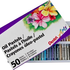 Pentel Oil Pastels 50/Pkg-Assorted Colors