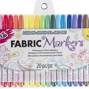 Permanent Nontoxic Fabric Markers, 20 Pack, Multicolor